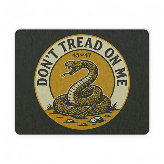 Don't Tread On Me PU Leather Mouse Mat — Gadsden Snake Desk Pad