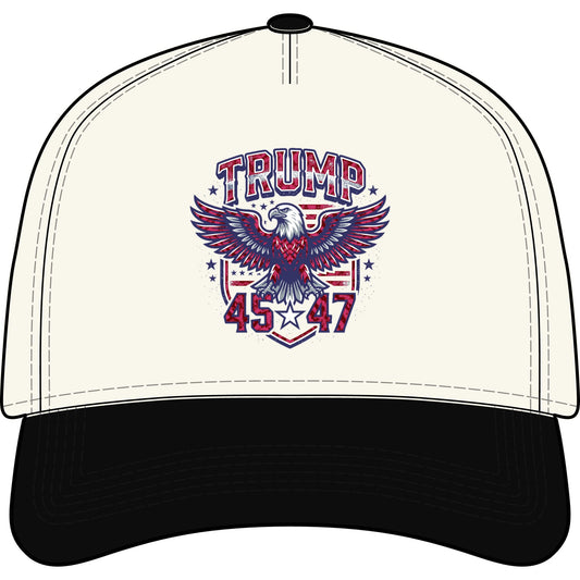 Trump Eagle Cap — Patriotic 4547 Two-Tone Baseball Hat