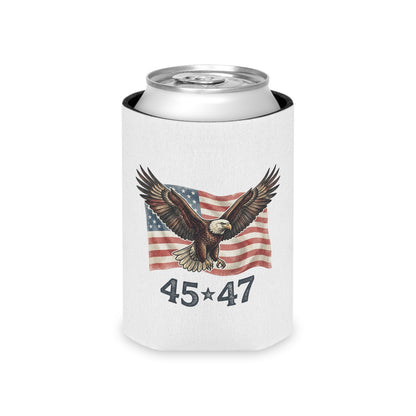 Can Cooler - American Eagle with Flag and "4547" Patriotic Slim Koozie
