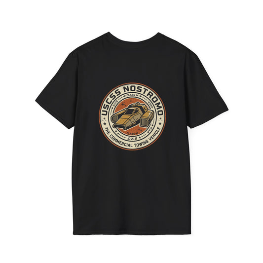 USCSS Nostromo Ship Patch T-Shirt — Vintage Sci‑Fi Chest Graphic