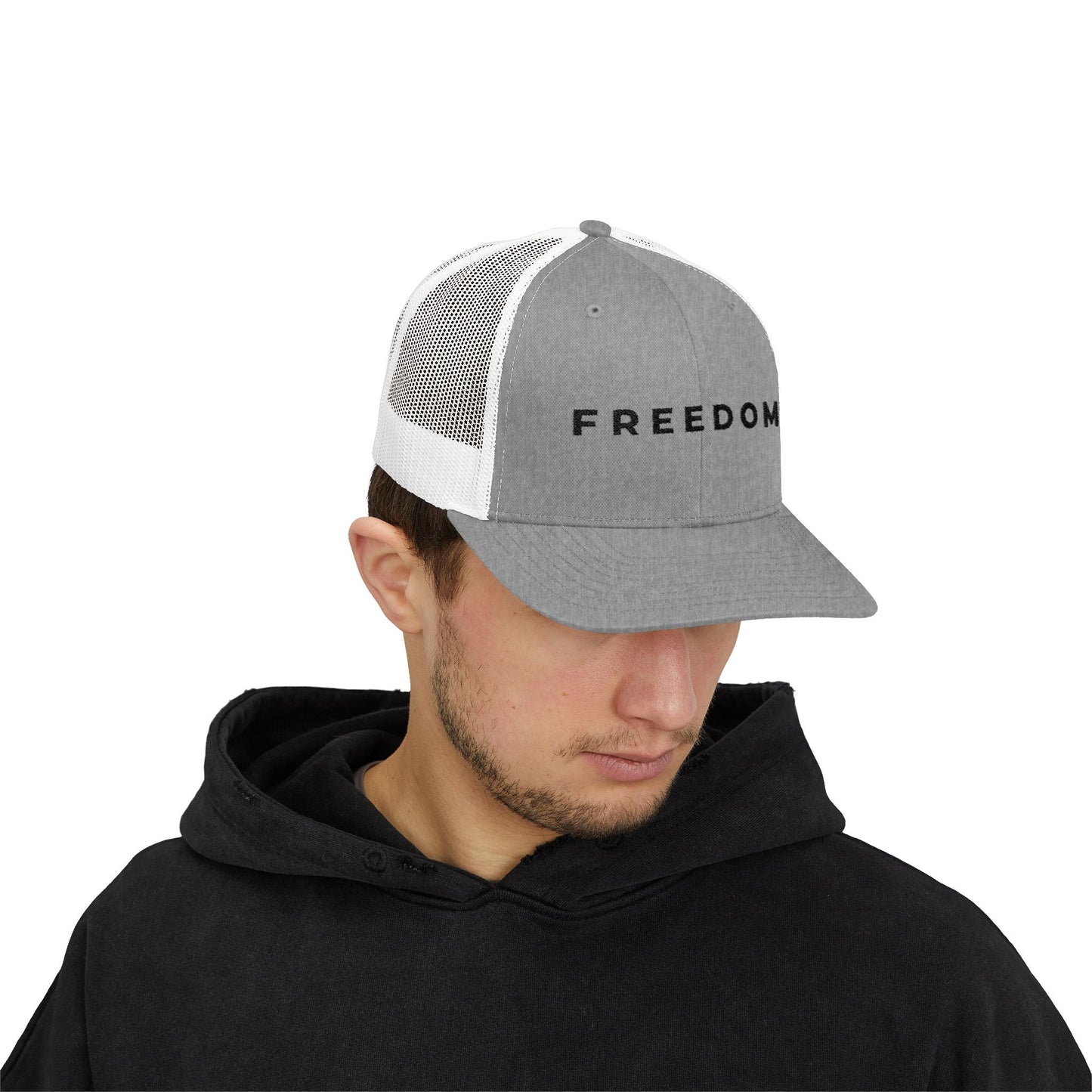 Freedom Trucker Cap - Embroidered Snapback Mesh Hat