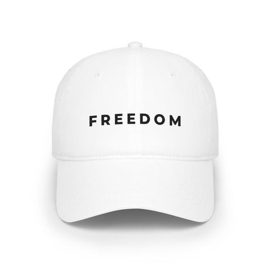 Freedom Embroidered Baseball Cap — Minimalist Patriotic Hat