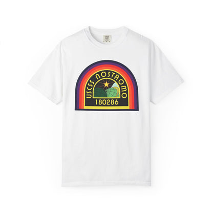 Retro T-Shirt — 'U.S.C.S. NOSTROMO 180286' Vintage Sci‑Fi Logo Tee